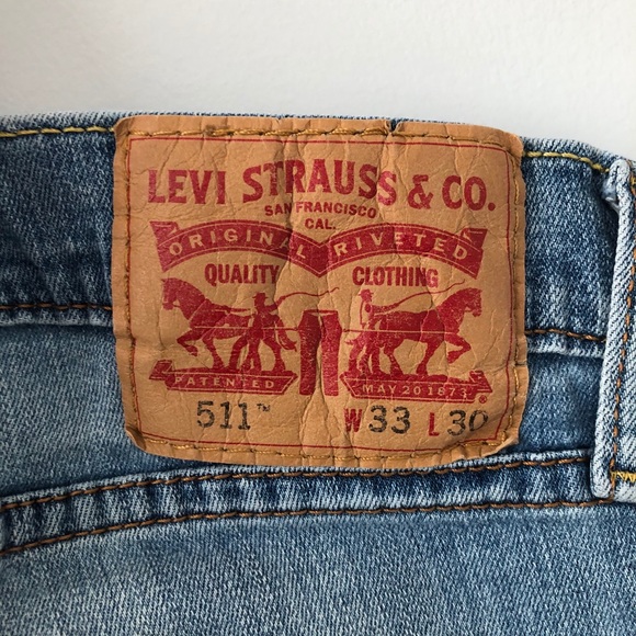 Levi’s 511 Light Wash Jeans 33W 30L - Picture 4 of 6
